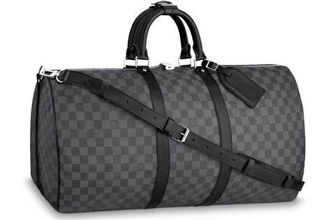 louis vuitton keepall bandouliere damier graphite 55 black gray